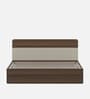 Walnico King Size Bed With Box Storage In Melamine Finish