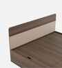 Walnico Queen Size Bed With Box Storage In Melamine Finish