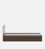 Walnico Queen Size Bed With Box Storage In Melamine Finish