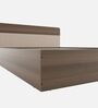 Walnico Queen Size Bed With Box Storage In Melamine Finish