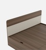 Walnico Queen Size Bed With Box Storage In Melamine Finish
