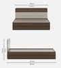 Walnico Queen Size Bed With Box Storage In Melamine Finish