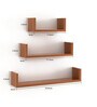Walnut Engineered Wood Caesar Floating Wall Shelf