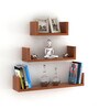 Walnut Engineered Wood Caesar Floating Wall Shelf