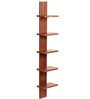 Walnut Engineered Wood Louis Floating Wall Shelf