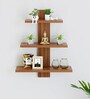 Walnut Engineered Wood Phelix Floating Wall Shelf