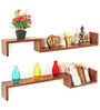 Walnut Engineered Wood Riley Floating Wall Shelf