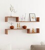 Walnut Engineered Wood Riley Floating Wall Shelf