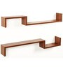 Walnut Engineered Wood Riley Floating Wall Shelf