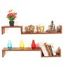 Walnut Engineered Wood Riley Floating Wall Shelf
