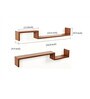 Walnut Engineered Wood Riley Floating Wall Shelf