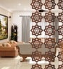Walnut Engineered Wood Plazo Set Of 12 Hanging Room Divider