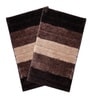 Walnut Microfiber 16x24 Inches Lightweight Bath Mat Set Of 2