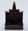 Walnut Sheehsam Wood Wall Mounted Mandir Without Door
