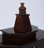 Walnut Sheehsam Wood Wall Mounted Mandir Without Door