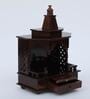 Walnut Sheehsam Wood Wall Mounted Mandir Without Door