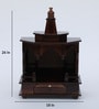 Walnut Sheehsam Wood Wall Mounted Mandir Without Door