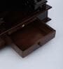 Walnut Sheehsam Wood Wall Mounted Mandir Without Door