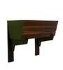 Walnut Wood Polymer Composite Boat Wall Planter With Walnut Bracket