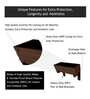 Walnut Wood Polymer Composite Boat Wall Planter With Walnut Bracket