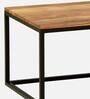 Walond Solid Wood Nesting Coffee Table Set in Natural Finish With Stools