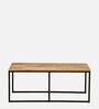 Walond Solid Wood Nesting Coffee Table Set in Natural Finish With Stools
