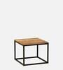 Walond Solid Wood Nesting Coffee Table Set in Natural Finish With Stools