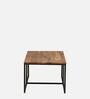 Walond Solid Wood Nesting Coffee Table Set in Natural Finish With Stools