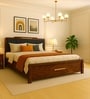Walter Solid Sheesham Wood Bed With Hydraulic Storage