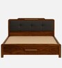 Walter Solid Sheesham Wood Bed With Hydraulic Storage