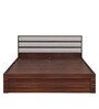Walton Queen Size Bed With Hydraulic Storage In Walnut Colour