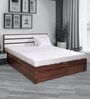 Walton Queen Size Bed With Hydraulic Storage In Walnut Colour