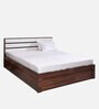 Walton Queen Size Bed With Hydraulic Storage In Walnut Colour