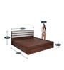 Walton Queen Size Bed With Hydraulic Storage In Walnut Colour