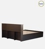 Waltz Jali Queen Size Bed with Box & Headboard Storage in Wenge Finish 