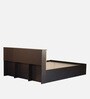 Waltz Jali Queen Size Bed with Box & Headboard Storage in Wenge Finish 