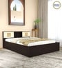 Waltz Jali Queen Size Bed with Box & Headboard Storage in Wenge Finish 
