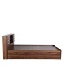 Waltz Queen Size Bed in Walnut Finish with Box Storage Waltz Queen Size Bed in Walnut Finish with Box Storage
