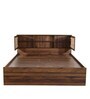 Waltz Queen Size Bed in Walnut Finish with Box Storage Waltz Queen Size Bed in Walnut Finish with Box Storage