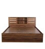 Waltz Queen Size Bed in Walnut Finish with Box Storage Waltz Queen Size Bed in Walnut Finish with Box Storage