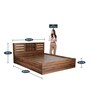 Waltz Queen Size Bed in Walnut Finish with Box Storage Waltz Queen Size Bed in Walnut Finish with Box Storage