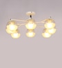 Blaise White Glass Globe Chandelier