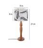 Wandering Peacocks Multicolor Canvas Shade Table Lamp with Brown Base