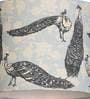Wandering Peacocks Multicolor Fabric Single Hanging Light