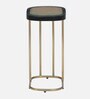 Wanita Metal End Table In Black And Gold Finish With Glass Top