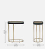 Wanita Metal End Table In Black And Gold Finish With Glass Top