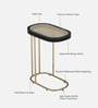 Wanita Metal End Table In Black And Gold Finish With Glass Top