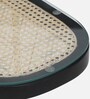 Wanita Metal End Table In Black And Gold Finish With Glass Top