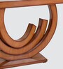 Warc Solid Wood Console Table in Brown Finish