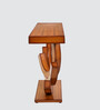 Warc Solid Wood Console Table in Brown Finish